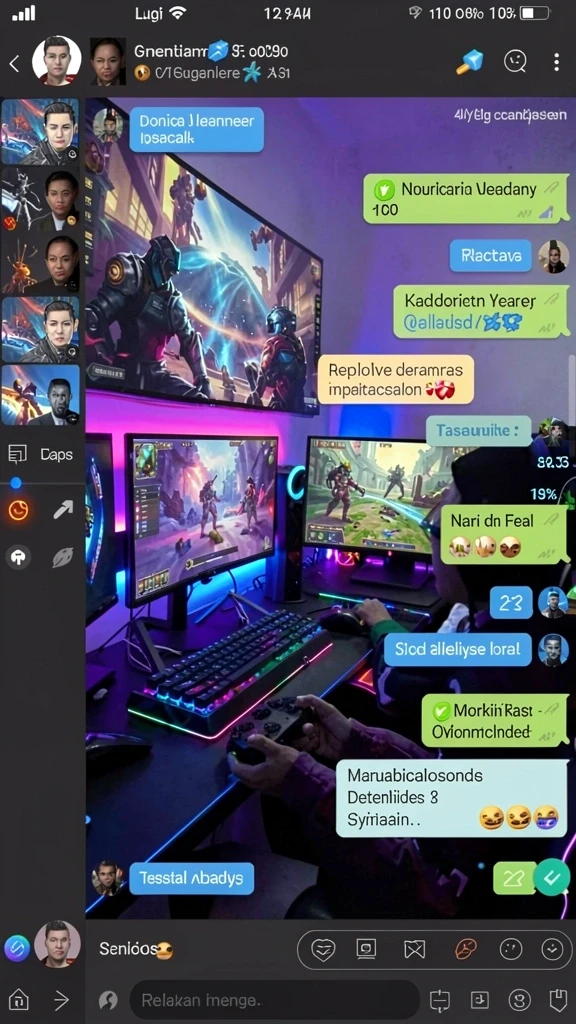 qqrp - Interaksi dengan pemain lain di mode multiplayer.